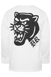BadRhino Big & Tall White Panther Long Sleeve Graphic T-Shirt | BadRhino 2