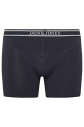 JACK & JONES Big & Tall 3 Pack Blue/Grey/Navy Blue Boxers | BadRhino 7