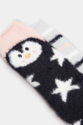 YOURS 2 PACK Black Star & Stripe Print Cosy Ankle Socks | Yours Clothing 4