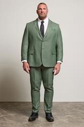 BadRhino Tailoring Big & Tall Green Textured Suit Jacket | BadRhino 2