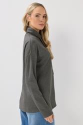 LTS Tall Charcoal Grey Waffle Lounge Top | Long Tall Sally 3