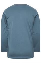 BadRhino Big & Tall Petrol Blue Extra Long Core Long Sleeve T-Shirt | BadRhino 6
