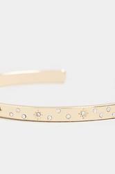 Gold Tone Star Diamante Cuff Bracelet | Yours Clothing 2