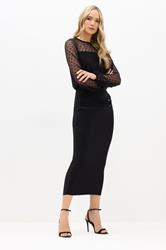 LTS Tall Black Spot Mesh Blouse | Long Tall Sally 2