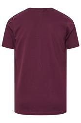 BadRhino Big & Tall Burgundy Red Ottoman Textured T-Shirt | BadRhino 6