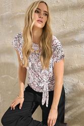 LTS Tall Black Paisley Side Tie Top | Long Tall Sally 1