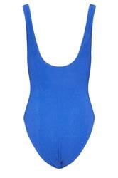 LTS Tall Blue Scoop Neck Textured Swimsuit | Long Tall Sally  2