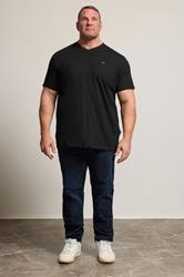 BadRhino Big & Tall Black Extra Long V-Neck T-Shirt | BadRhino 2