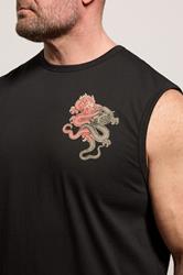 BadRhino Big & Tall Black Dragon Graphic Vest | BadRhino 4