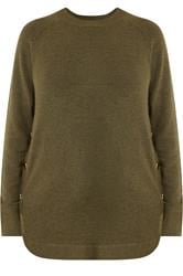 LTS Tall Women's Brown Longline Button Knitted Jumper | Long Tall Sally 5