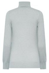 LTS Tall Women's Grey Fine Knit Roll Neck Jumper | Long Tall Sally 6