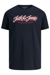 JACK & JONES Big & Tall Sky Captain Blue Urban T-Shirt | BadRhino 1