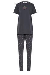 LTS Tall Women's Navy Blue 'Mon Cheri' Slogan Pyjama Set | Long Tall Sally 5