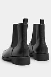 Black Faux Leather Chelsea Ankle Boots In Wide E Fit & Extra Wide EEE Fit | Yours Clothing 4