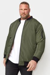 BadRhino Big & Tall Khaki Zip Bomber Jacket | BadRhino 2