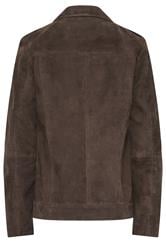 LTS PREMIUM Tall Women's Chocolate Brown Suede Biker Jacket | Long Tall Sally 2