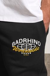BadRhino Big & Tall Black Worldwide Print Joggers | BadRhino 4