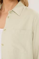 LTS Tall Women's Natural Brown Linen Long Sleeve Shirt | Long Tall Sally  5