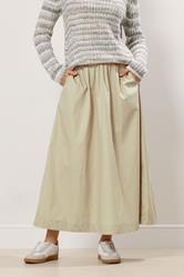 LTS Tall Natural Brown Cotton Shirred Waist Maxi Skirt | Long Tall Sally 2
