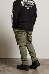 BadRhino Khaki Green Stretch Cargo Trousers | BadRhino 3