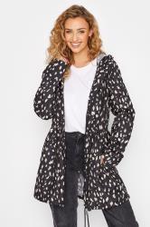 LTS Tall Women's Black Dalmatian Print Pocket Parka | Long Tall Sally 1
