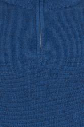 BadRhino Big & Tall Blue Milano Quarter Zip Jumper | BadRhino 3