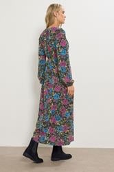 LTS Tall Black Floral Belted Maxi Dress | Long Tall Sally 3