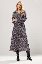 LTS Tall Purple Floral Midaxi Dress | Long Tall Sally 2