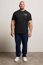 BadRhino Big & Tall Black Logo Back Print T-Shirt | BadRhino 2