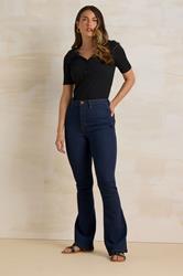 LTS Tall Indigo Blue Denim Flared Jeans | Long Tall Sally 2