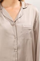 LTS Tall Natural Brown Satin Pyjama Set | Long Tall Sally 4