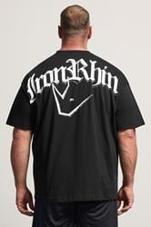 IronRhino Big & Tall Black Old English Logo T-Shirt | BadRhino 6