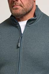BadRhino Big & Tall Stormy Blue Full Zip Textured Fleece Jacket | BadRhino 5