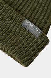 JACK & JONES Big & Tall Dusty Olive Green Wool Beanie | BadRhino 2