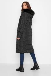 LTS Tall Black Midi Padded Coat | Long Tall Sally 3
