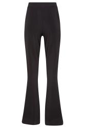 LTS Tall Women's Black Ribbed Kick Flare Trousers | Long Tall Sally 4