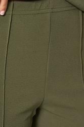 LTS Tall Women's Set Khaki Green Textured Waistcoat & Wide Leg Trousers | Long Tall Sally 4