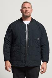 JACK & JONES Big & Tall Black Quilted Liner Jacket | BadRhino 1