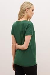 LTS PREMIUM Tall Khaki Green V-Neck Modal T-Shirts | Long Tall Sally 3