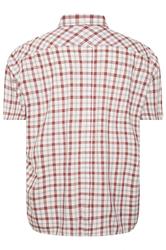 BEN SHERMAN Big & Tall Maroon Red Check Print Shirt | BadRhino 4