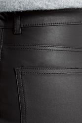 LTS Tall Black Faux Leather Wide Leg Trousers | Long Tall Sally 5