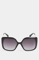 Black Square Oversized Sunglasses | Yours Clothing 3