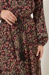 LTS Tall Black Floral Button Maxi Dress | Long Tall Sally 4