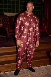BadRhino Big & Tall Red Teddy Bear Pyjama Set | BadRhino 1