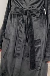 LTS Tall Charcoal Grey Shawl Collar Maxi Dressing Gown | Long Tall Sally 4