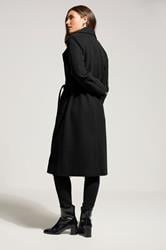 LTS Tall Black Formal Wrap Belted Midi Coat | Long Tall Sally 3