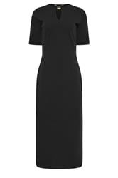 LTS Tall Black Keyhole Midi Dress | Long Tall Sally 1