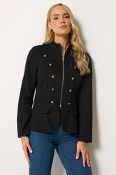 LTS Tall Women's Black Military Jacket | Long Tall Sally 3