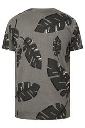 BadRhino Big & Tall Grey Palm Print Short Sleeve T-Shirt | BadRhino 8