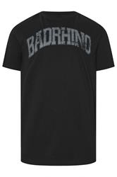 BadRhino Big & Tall Black Extra Long Distressed Graphic T-Shirt
